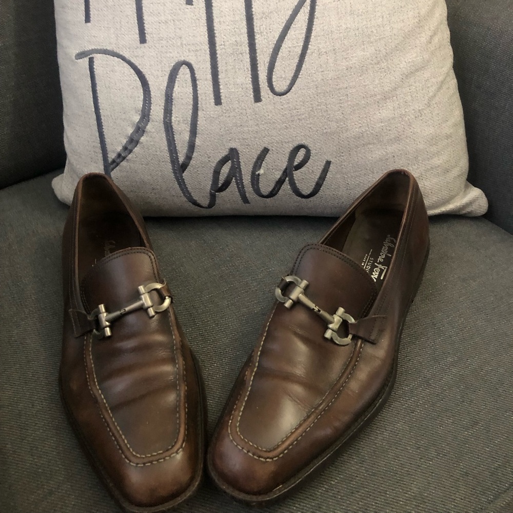 Salvatore Ferragamo mens brown shoes